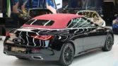 2026 Mercedes Benz CLE 200 Cabriolet Black Red Rear View Angle