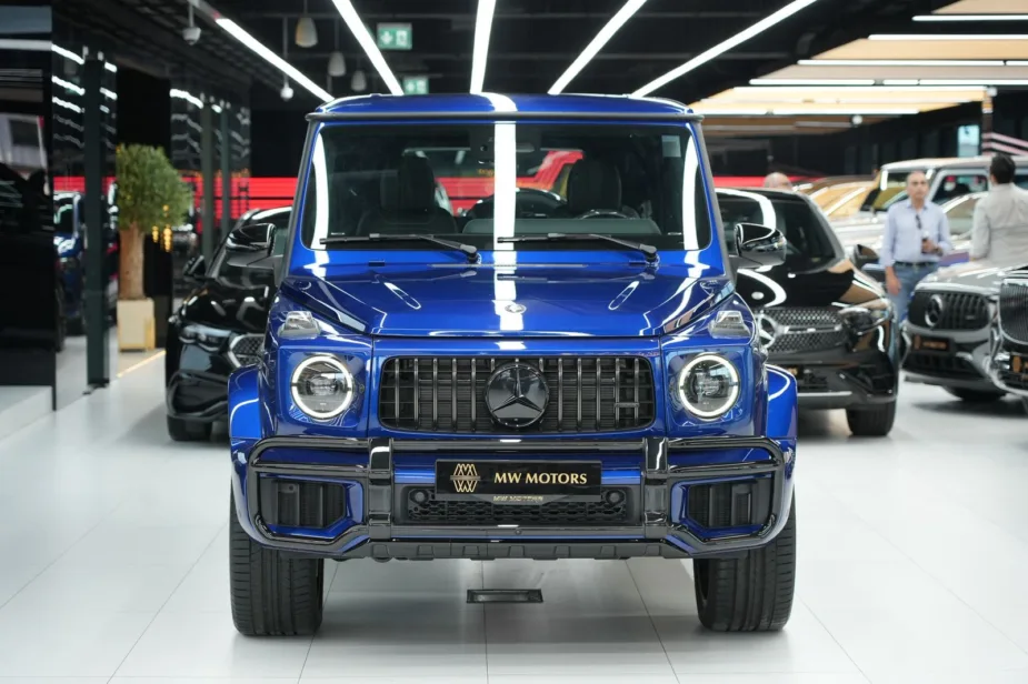 2026 Mercedes-AMG G63 Brilliant Blue Metallic Front View
